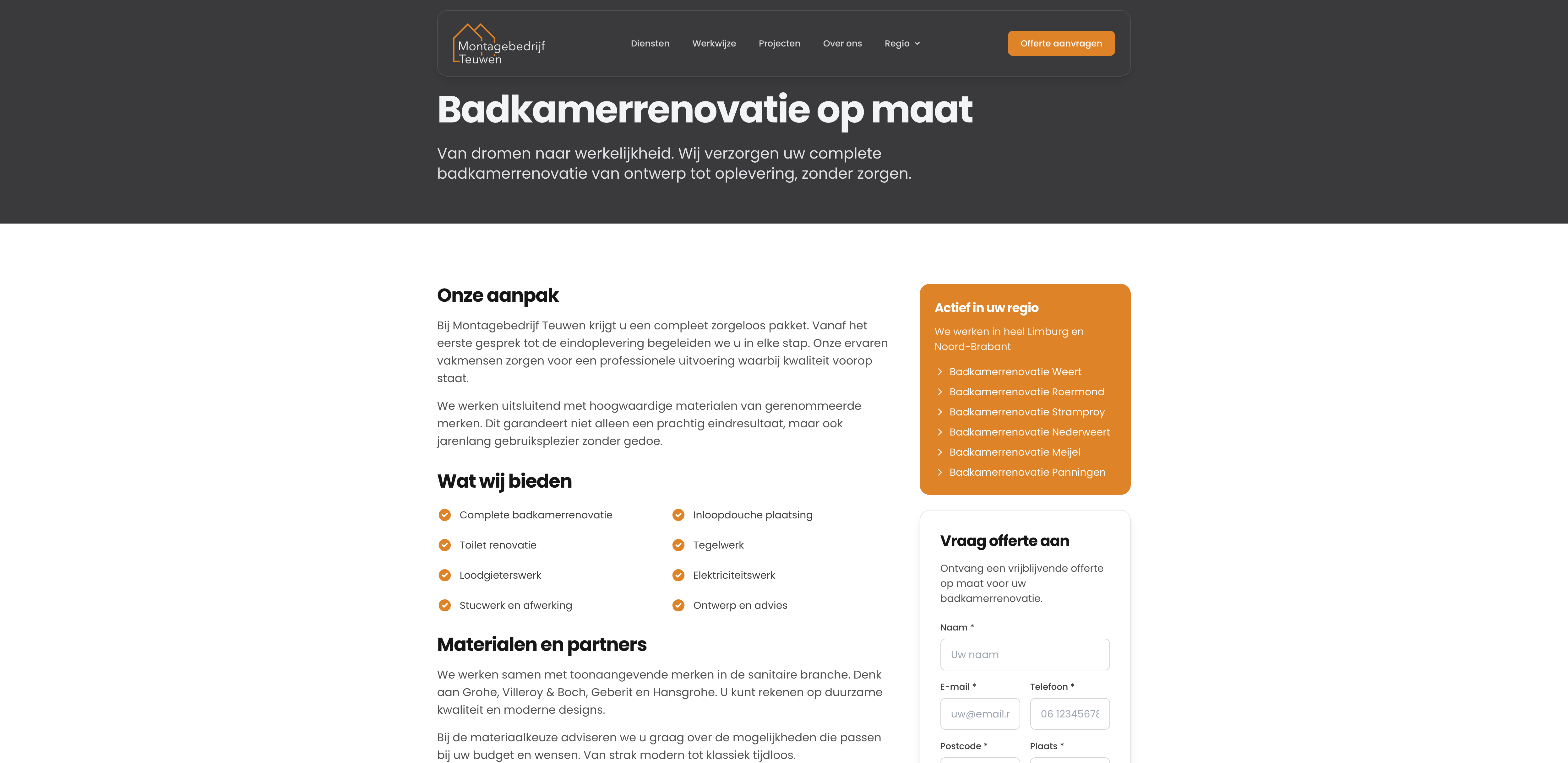 Montagebedrijf Teuwen screenshot 2